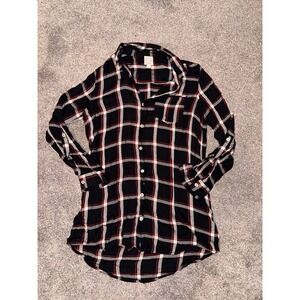 Blue Rain Women's Black, Red & White Flannel